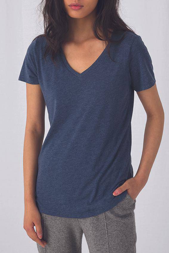 Epic Label T-shirts Lot de 5 B&C TW058 V-Neck Triblend T-Shirt /Women Pour Femme