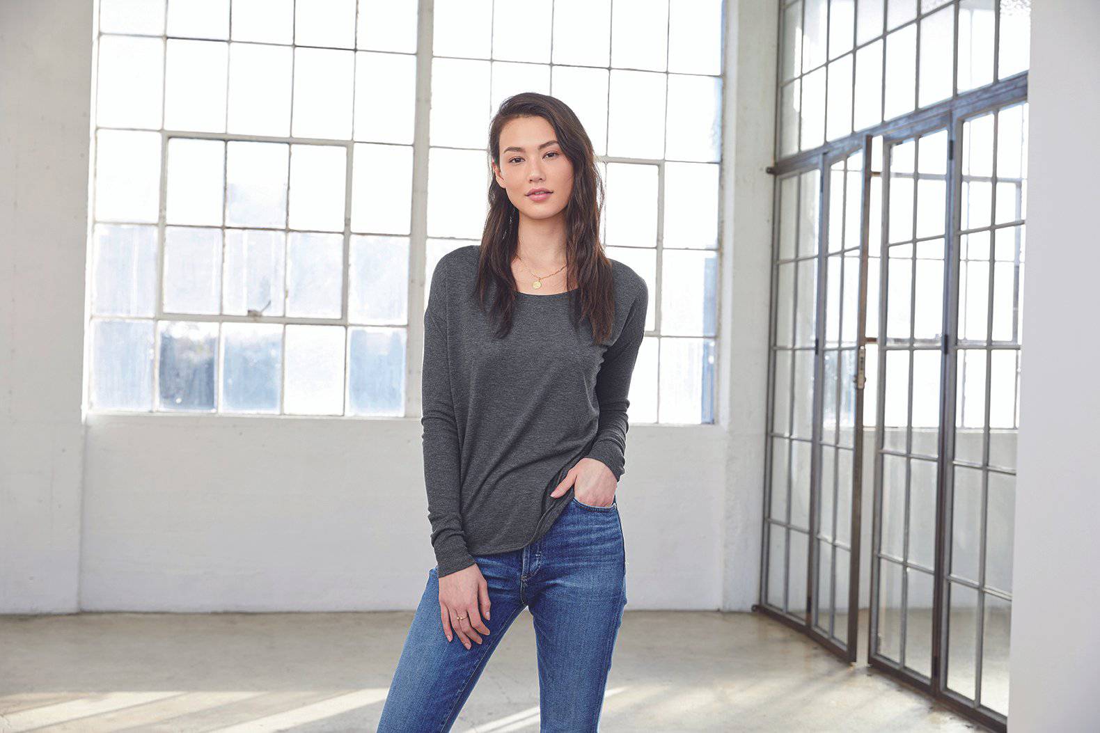 Epic Label T-shirts Lot de 5 T shirts Vierge Bella 8852 Flowy Long Sleeve T-Shirt