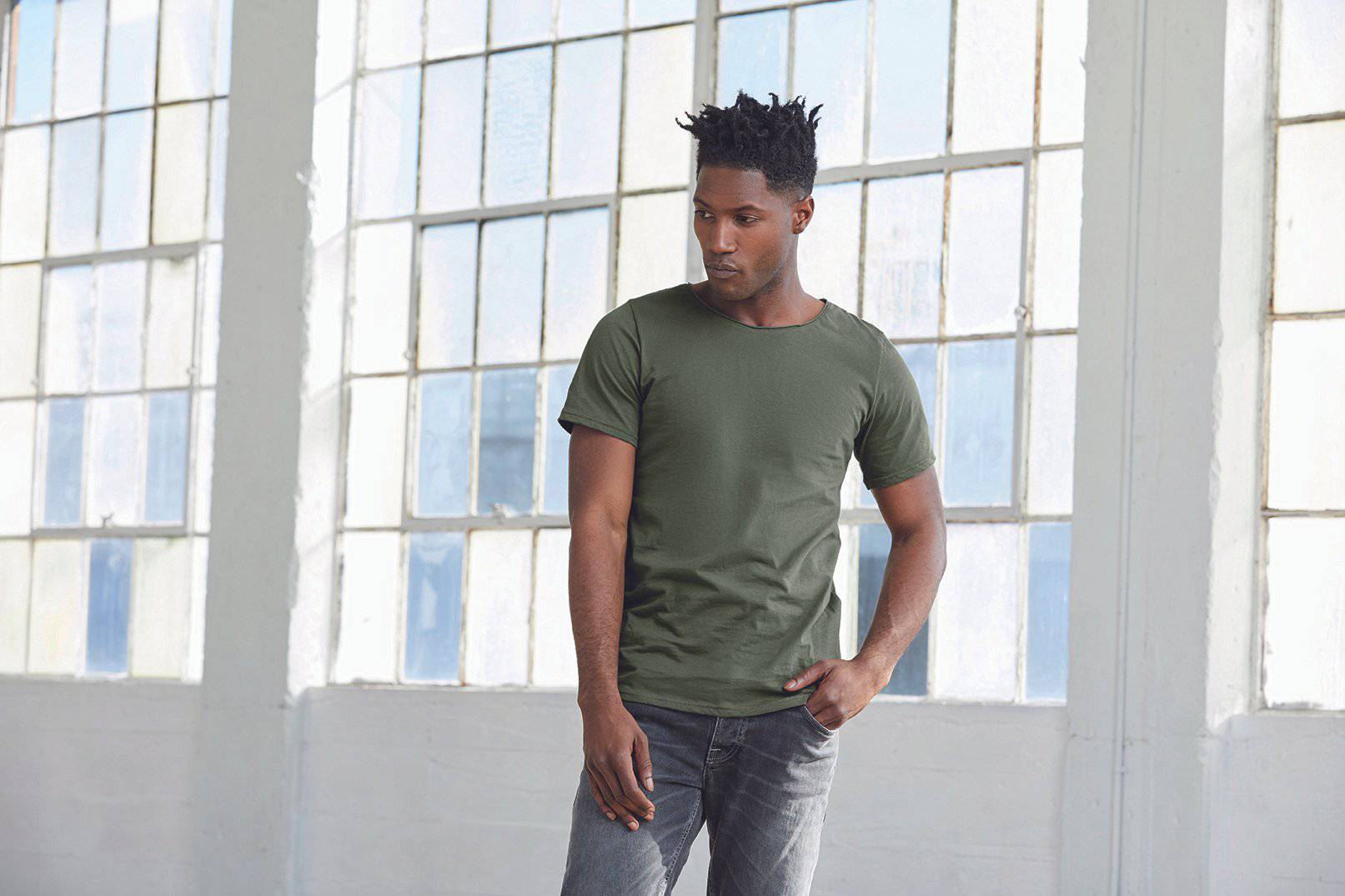 Epic Label T-shirts Lot de 5 T shirts Vierge Canvas 3014 Men`s Jersey Raw Neck Tee