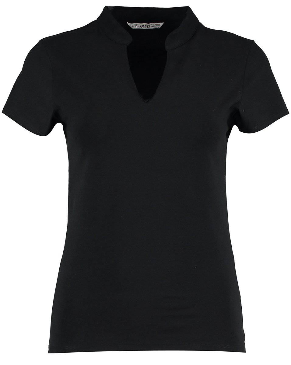 Epic Label T-shirts Lot de 5 T shirts Vierge Kustom Kit KK770 Regular Fit Corporate Top V Neck Mandarin Collar