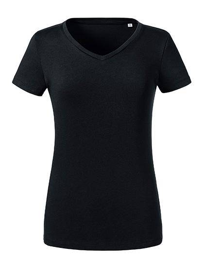 Epic Label T-shirts Lot de 5 T shirts Vierge Russell Pure Organic R-103F-0 Ladies´ Pure Organic V-Neck Tee