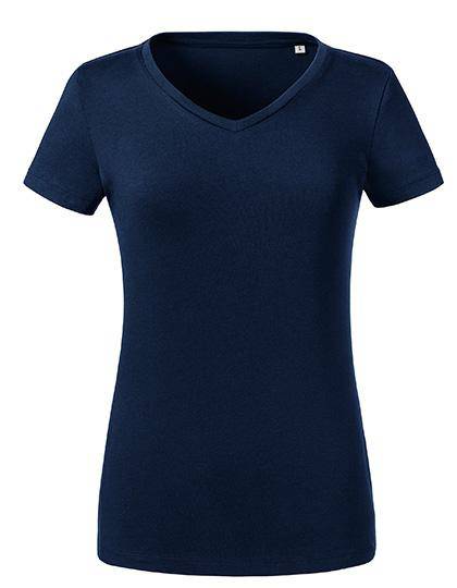 Epic Label T-shirts Lot de 5 T shirts Vierge Russell Pure Organic R-103F-0 Ladies´ Pure Organic V-Neck Tee