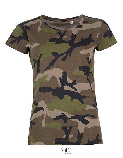 Epic Label T-shirts Lot de 5 T shirts Vierge SOL´S 01187 Women`s Camo T-Shirt