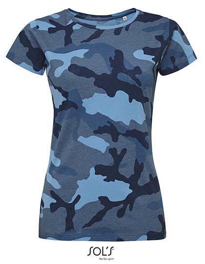 Epic Label T-shirts Lot de 5 T shirts Vierge SOL´S 01187 Women`s Camo T-Shirt