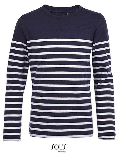 Epic Label T-shirts Lot de 5 T shirts Vierge SOL´S 03101 Kids´ Long Sleeve Striped T-Shirt Matelot