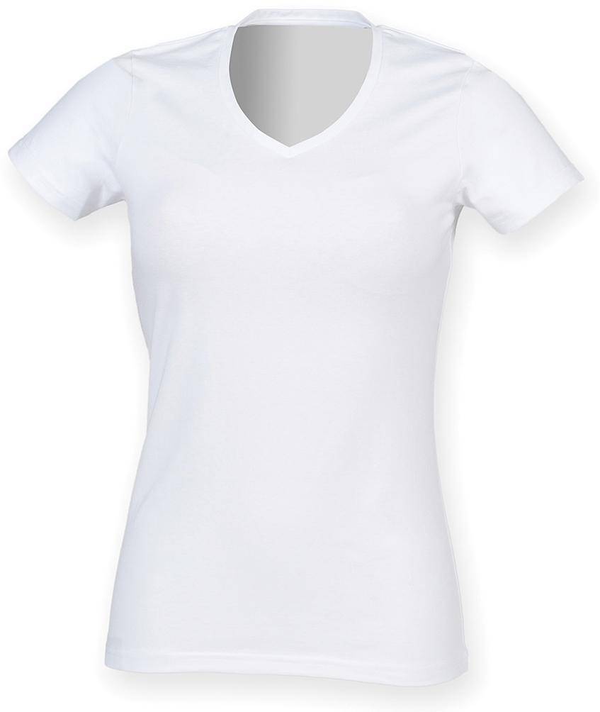 Epic Label T-shirts Sf T-Shirt Stretch Col V Femme Feel Good