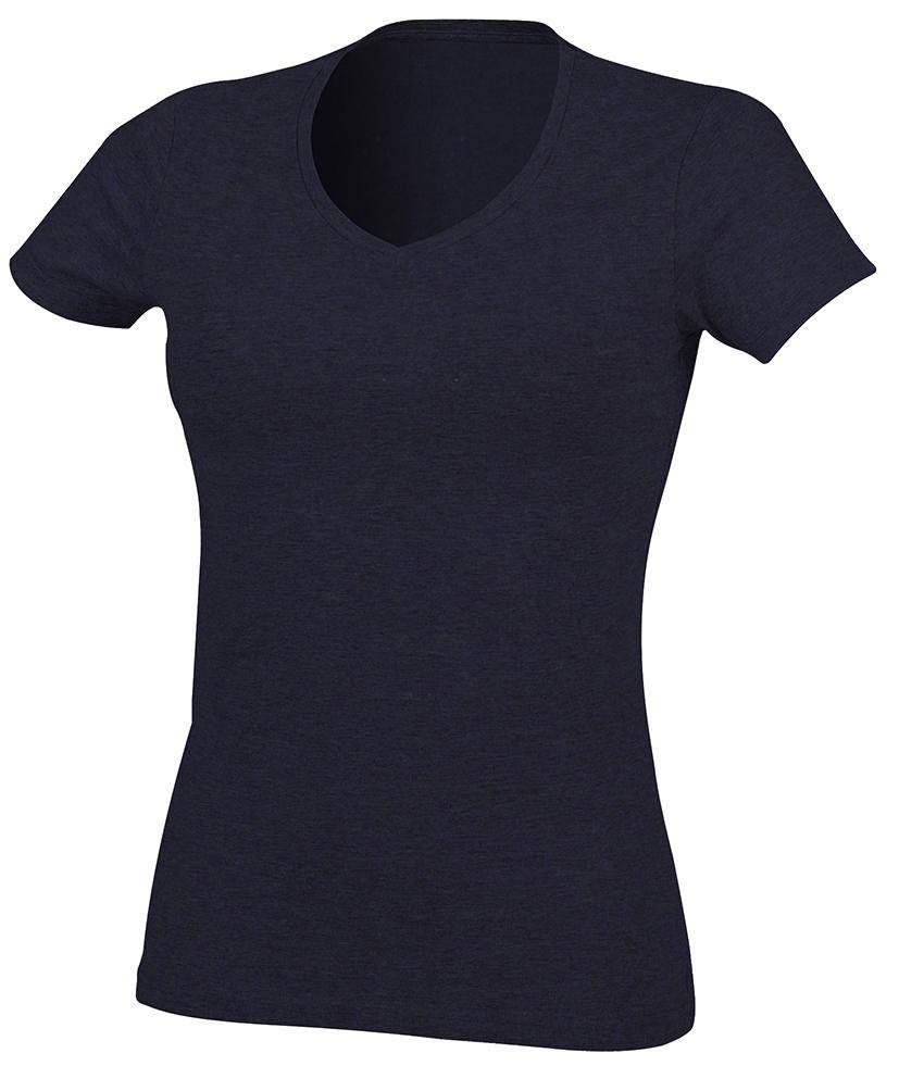 Epic Label T-shirts Sf T-Shirt Stretch Col V Femme Feel Good