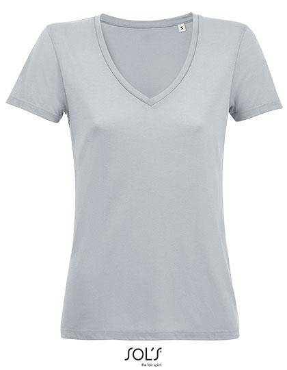 Epic Label T-shirts Sol´S 03098 T-Shirt Femme Fluide Col  V