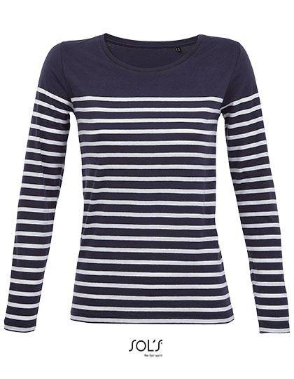 Epic Label T-shirts Sol´S 03100 T-Shirt Femme Manches Longues Rayé