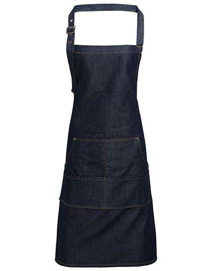 Epic Label Tabliers Pack Lot de 5 Premier Workwear PR126 Jeans Stitch Denim Tablier à bavette