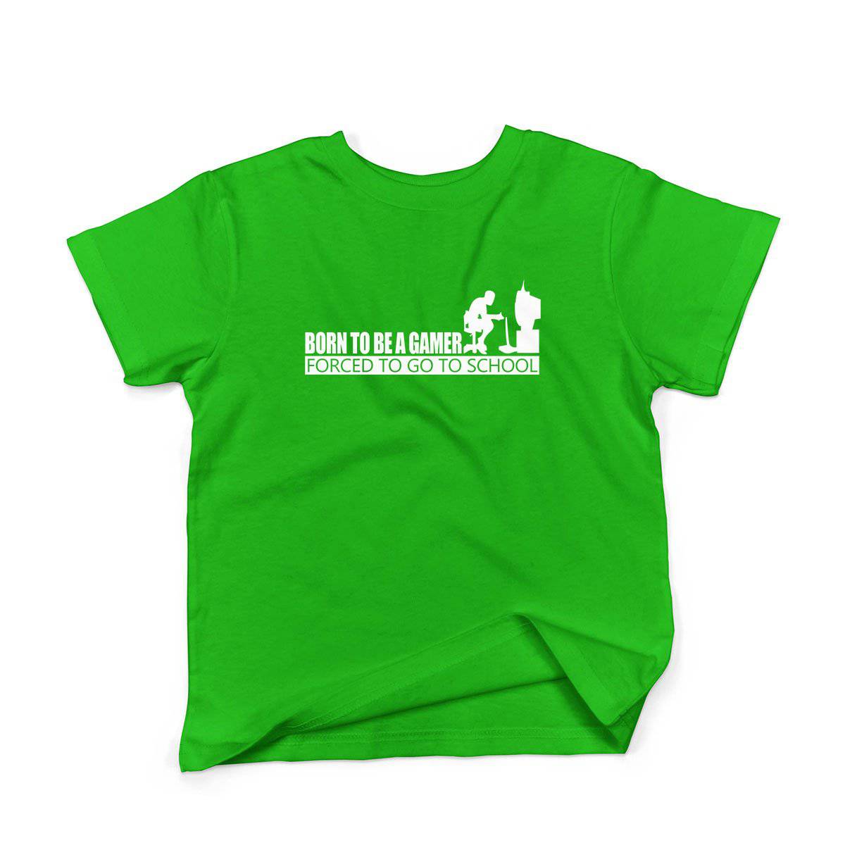 Epic Label Tshirt Born To Be A Gamer Forced To Go To School T-Shirt Enfant