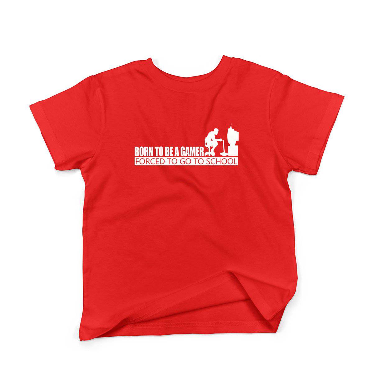 Epic Label Tshirt Born To Be A Gamer Forced To Go To School T-Shirt Enfant