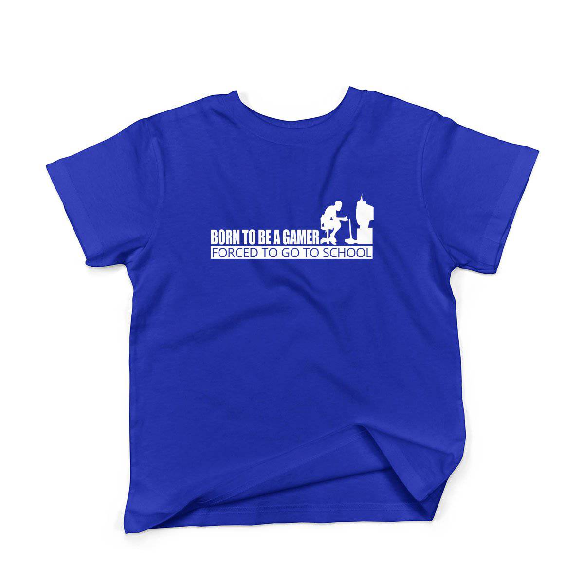 Epic Label Tshirt Born To Be A Gamer Forced To Go To School T-Shirt Enfant