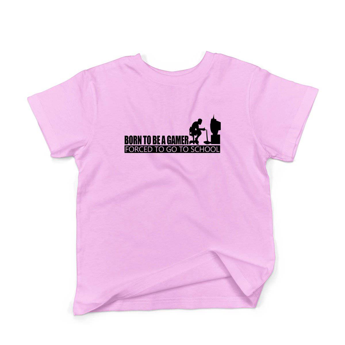 Epic Label Tshirt Born To Be A Gamer Forced To Go To School T-Shirt Enfant
