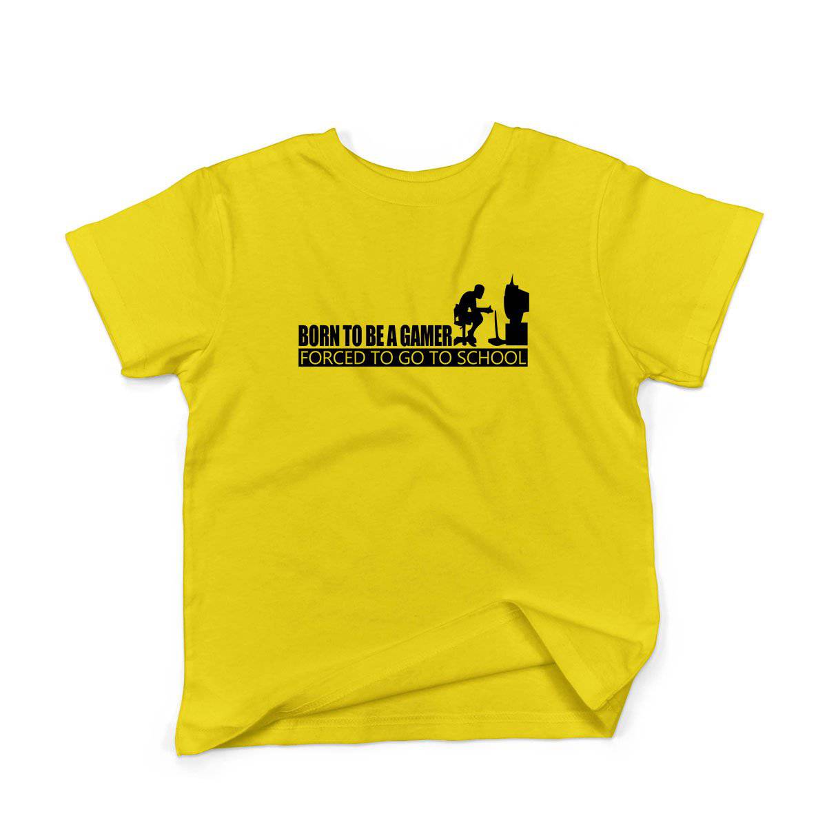 Epic Label Tshirt Born To Be A Gamer Forced To Go To School T-Shirt Enfant