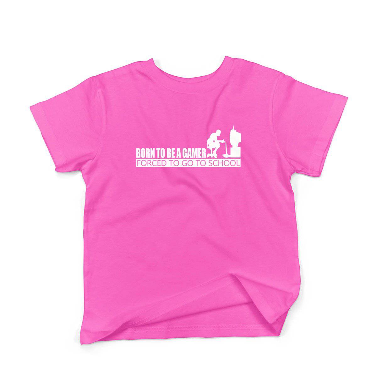 Epic Label Tshirt Born To Be A Gamer Forced To Go To School T-Shirt Enfant