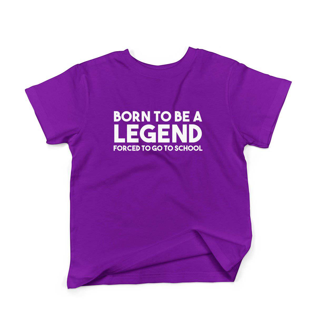 Epic Label Tshirt Born To Be A Legend Forced To Go To School Vintage T-Shirt Enfant
