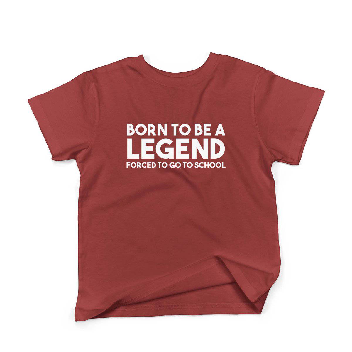 Epic Label Tshirt Born To Be A Legend Forced To Go To School Vintage T-Shirt Enfant