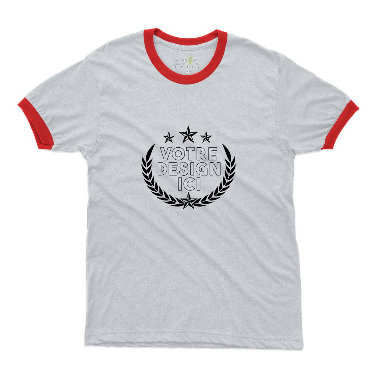 Epic Label Tshirt Design et Text Personnalisé Ringer T-Shirt Pour Homme