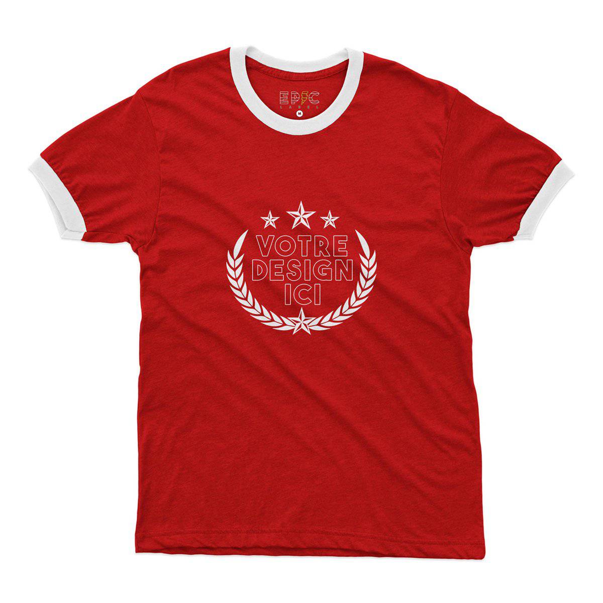 Epic Label Tshirt Design et Text Personnalisé Ringer T-Shirt Pour Homme