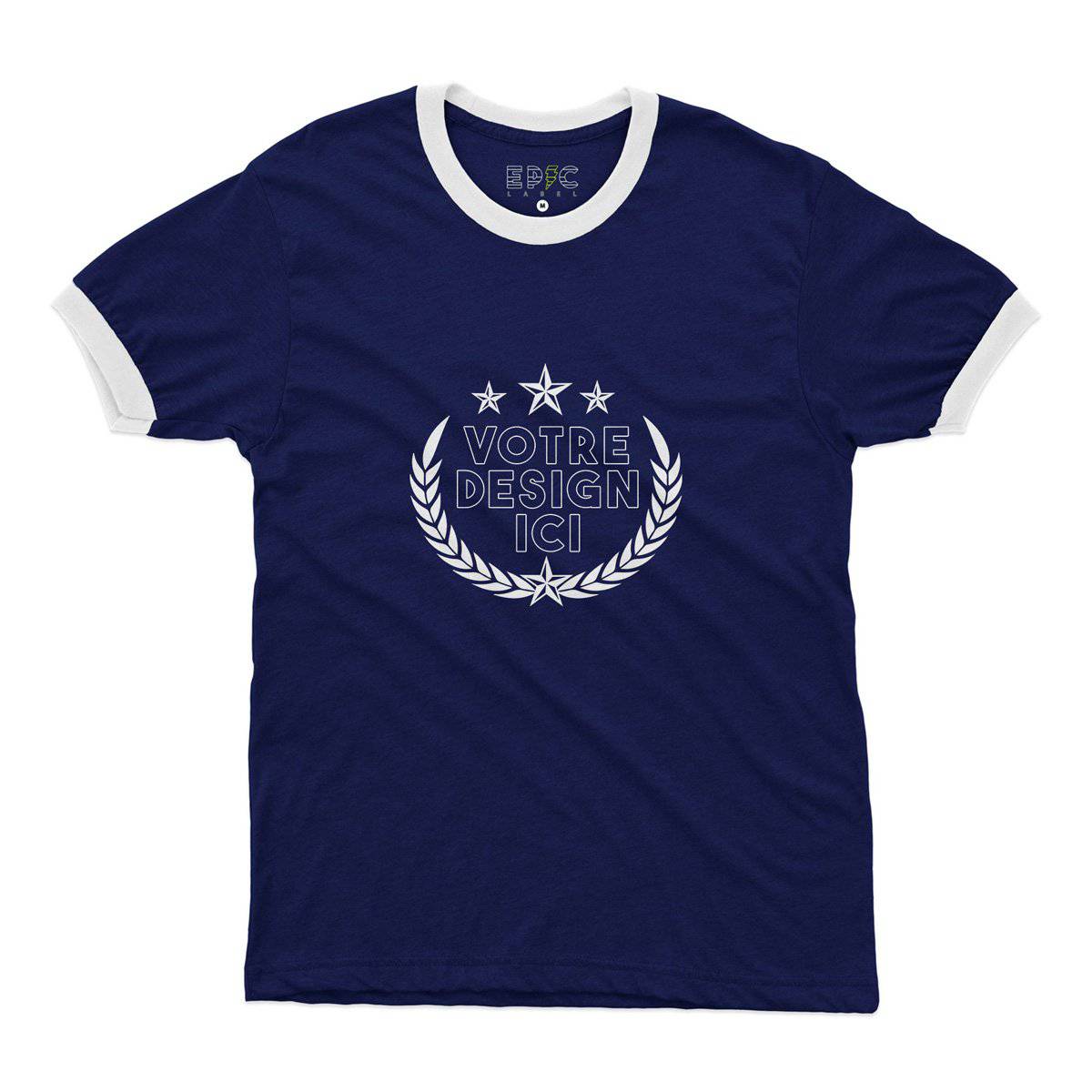 Epic Label Tshirt Design et Text Personnalisé Ringer T-Shirt Pour Homme