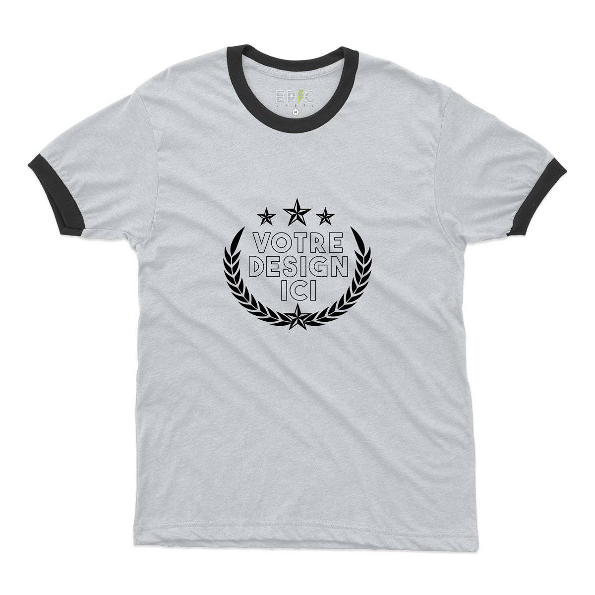 Epic Label Tshirt Design et Text Personnalisé Ringer T-Shirt Pour Homme