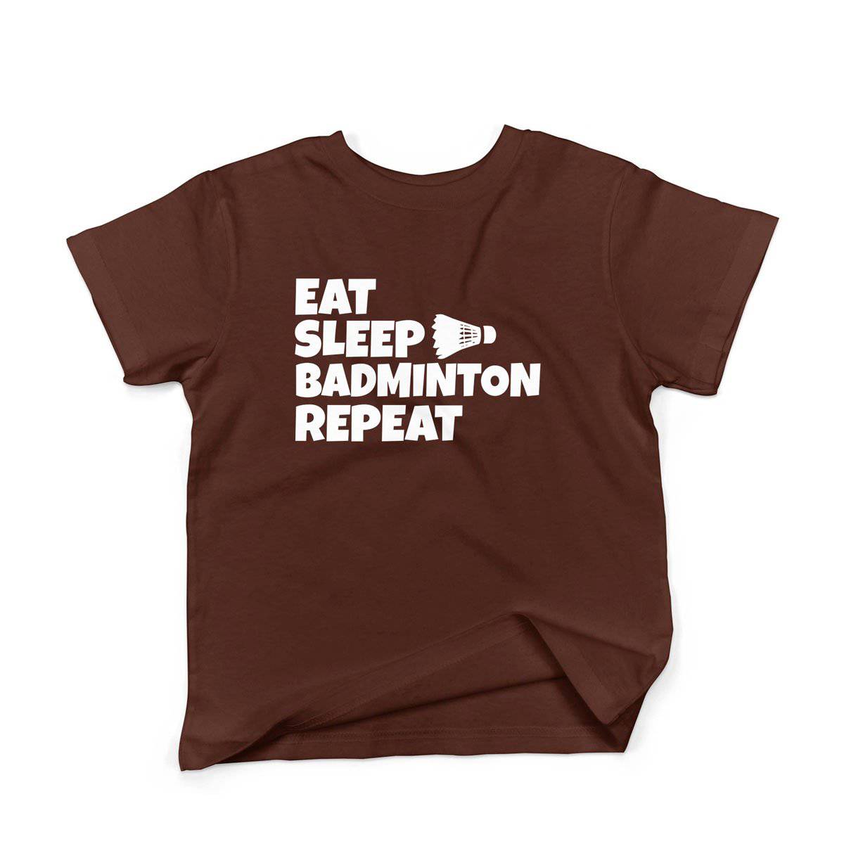 Epic Label Tshirt Eat Sleep Badminton Repeat T-Shirt Enfant
