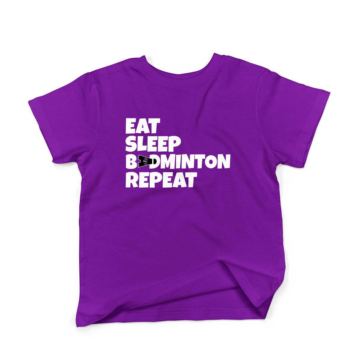 Epic Label Tshirt Eat Sleep Badminton Repeat T-Shirt Enfant