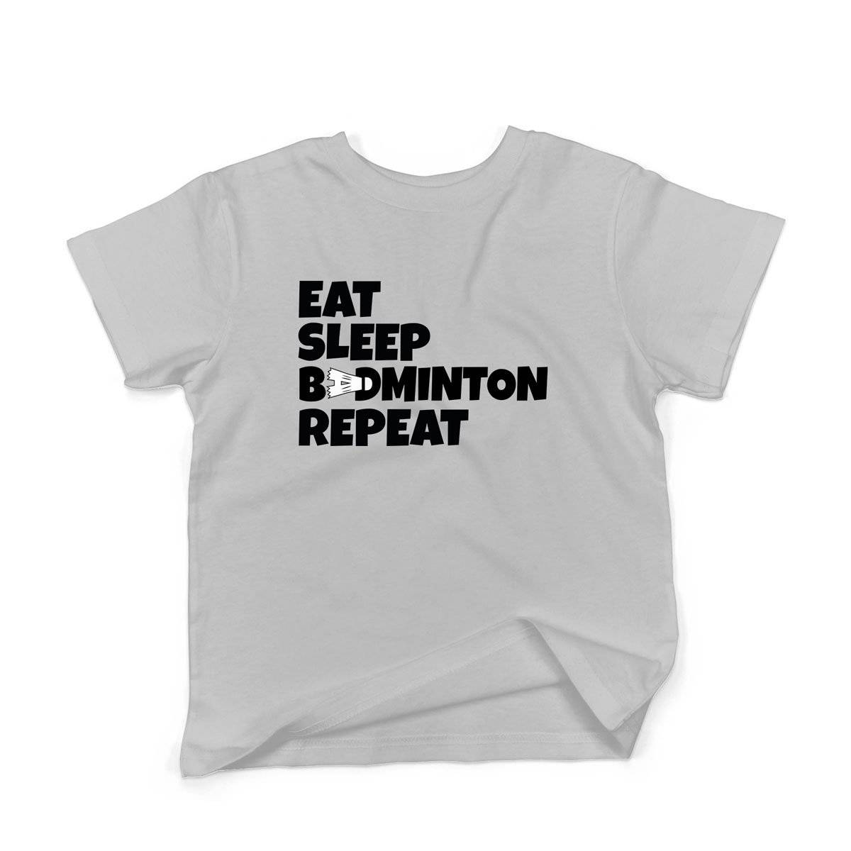Epic Label Tshirt Eat Sleep Badminton Repeat T-Shirt Enfant