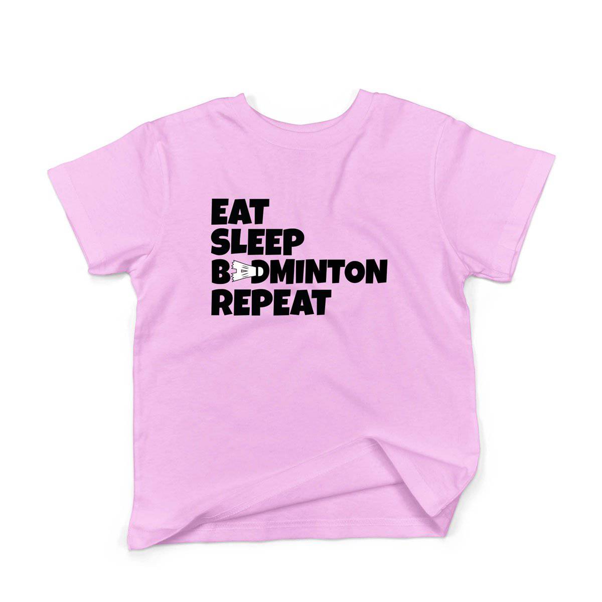Epic Label Tshirt Eat Sleep Badminton Repeat T-Shirt Enfant