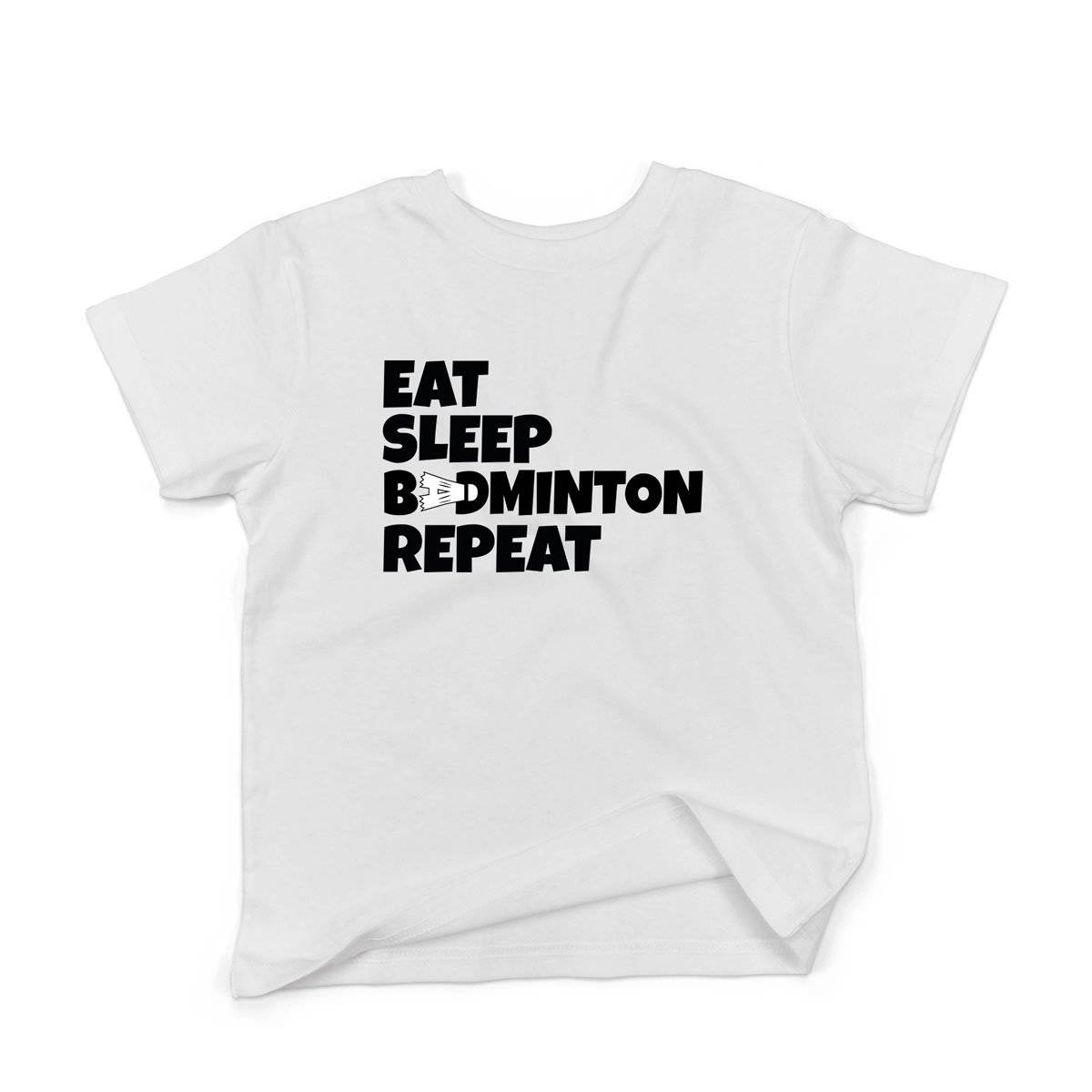 Epic Label Tshirt Eat Sleep Badminton Repeat T-Shirt Enfant