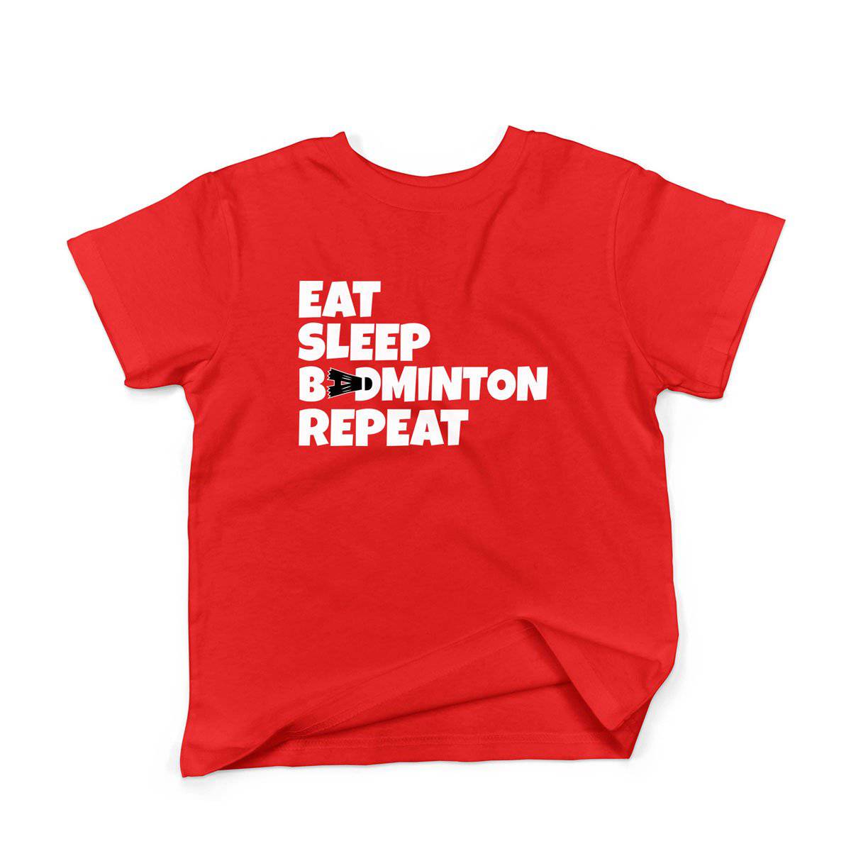 Epic Label Tshirt Eat Sleep Badminton Repeat T-Shirt Enfant