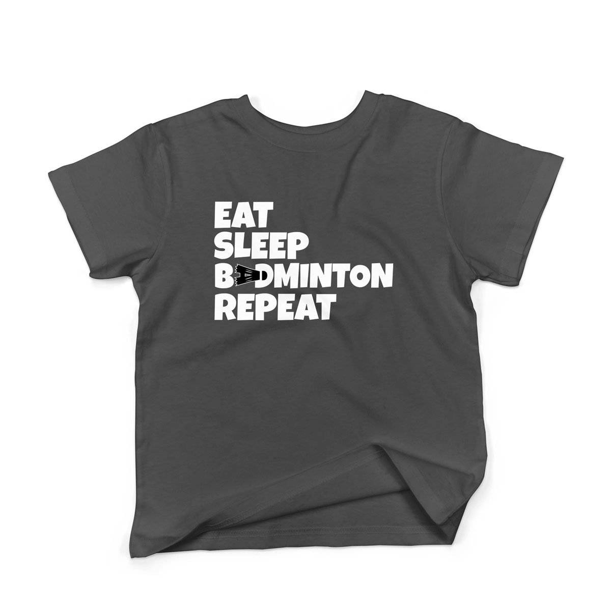Epic Label Tshirt Eat Sleep Badminton Repeat T-Shirt Enfant
