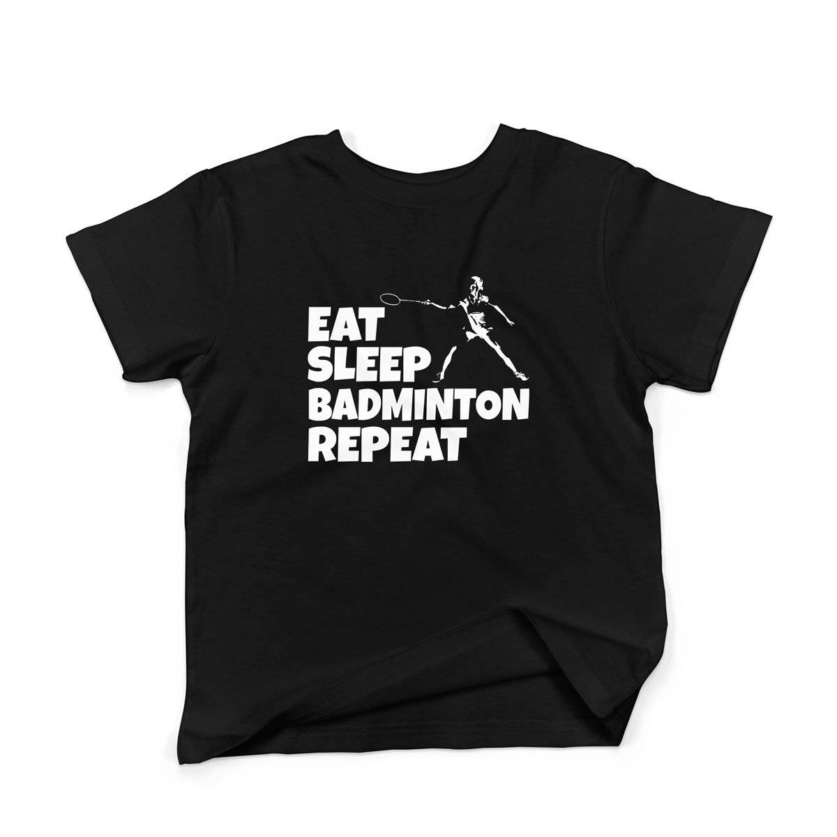 Epic Label Tshirt Eat Sleep Badminton Repeat T-Shirt Enfant