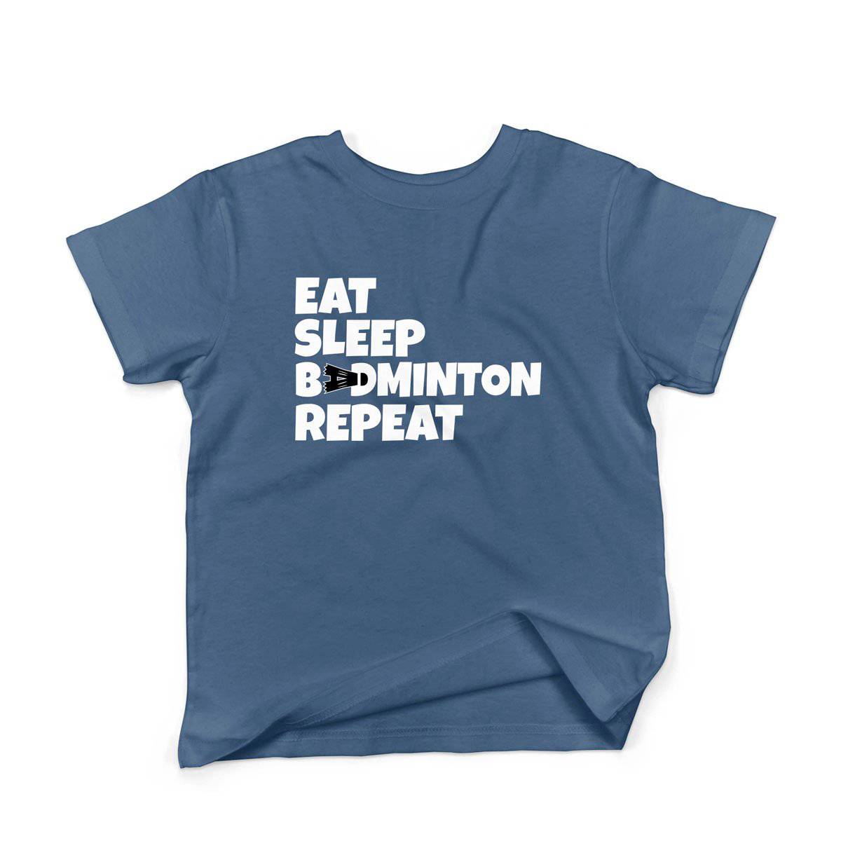 Epic Label Tshirt Eat Sleep Badminton Repeat T-Shirt Enfant