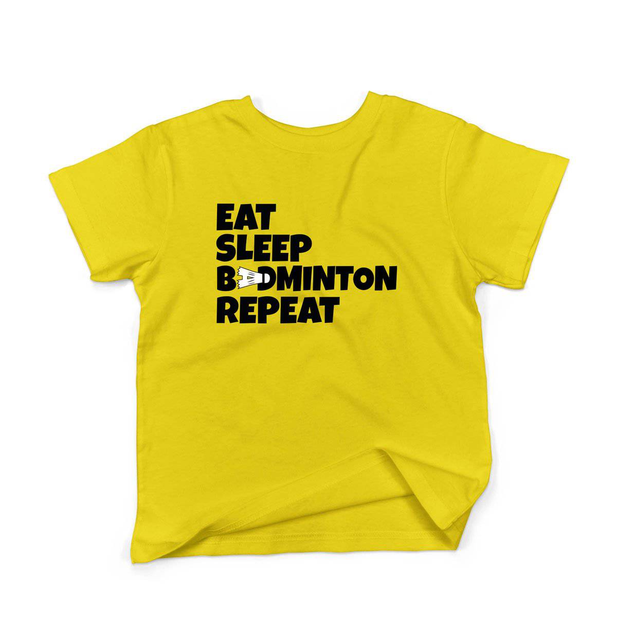 Epic Label Tshirt Eat Sleep Badminton Repeat T-Shirt Enfant
