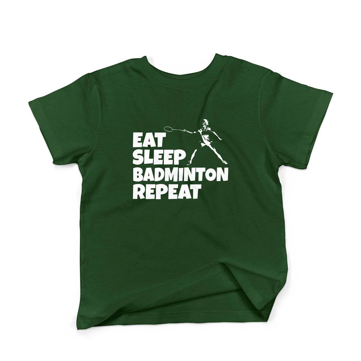 Epic Label Tshirt Eat Sleep Badminton Repeat T-Shirt Enfant