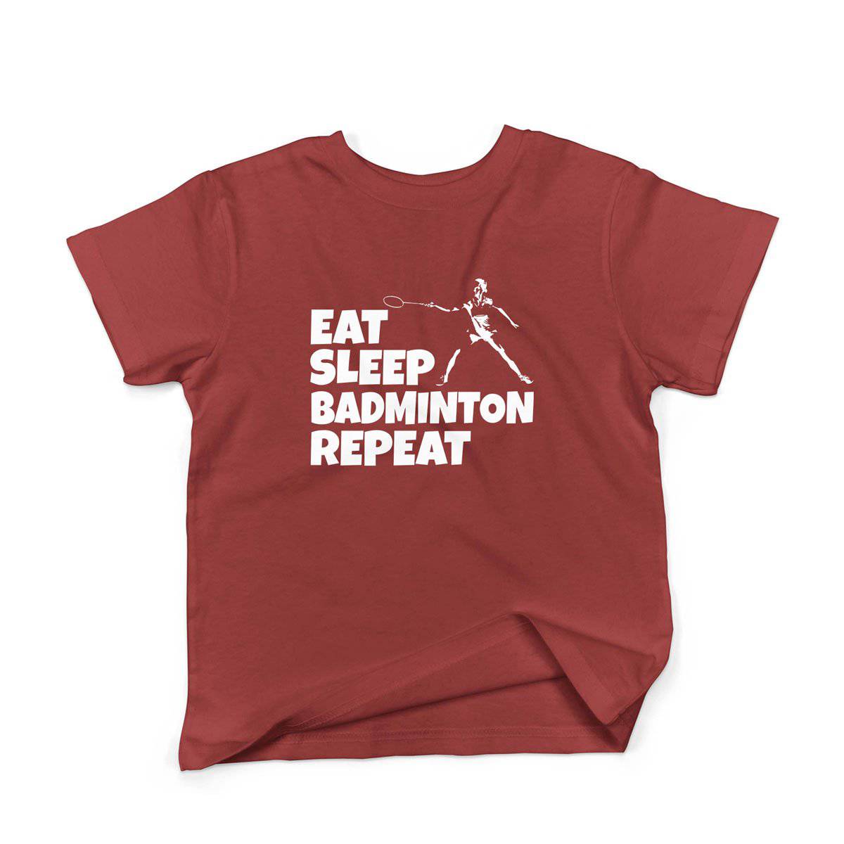 Epic Label Tshirt Eat Sleep Badminton Repeat T-Shirt Enfant