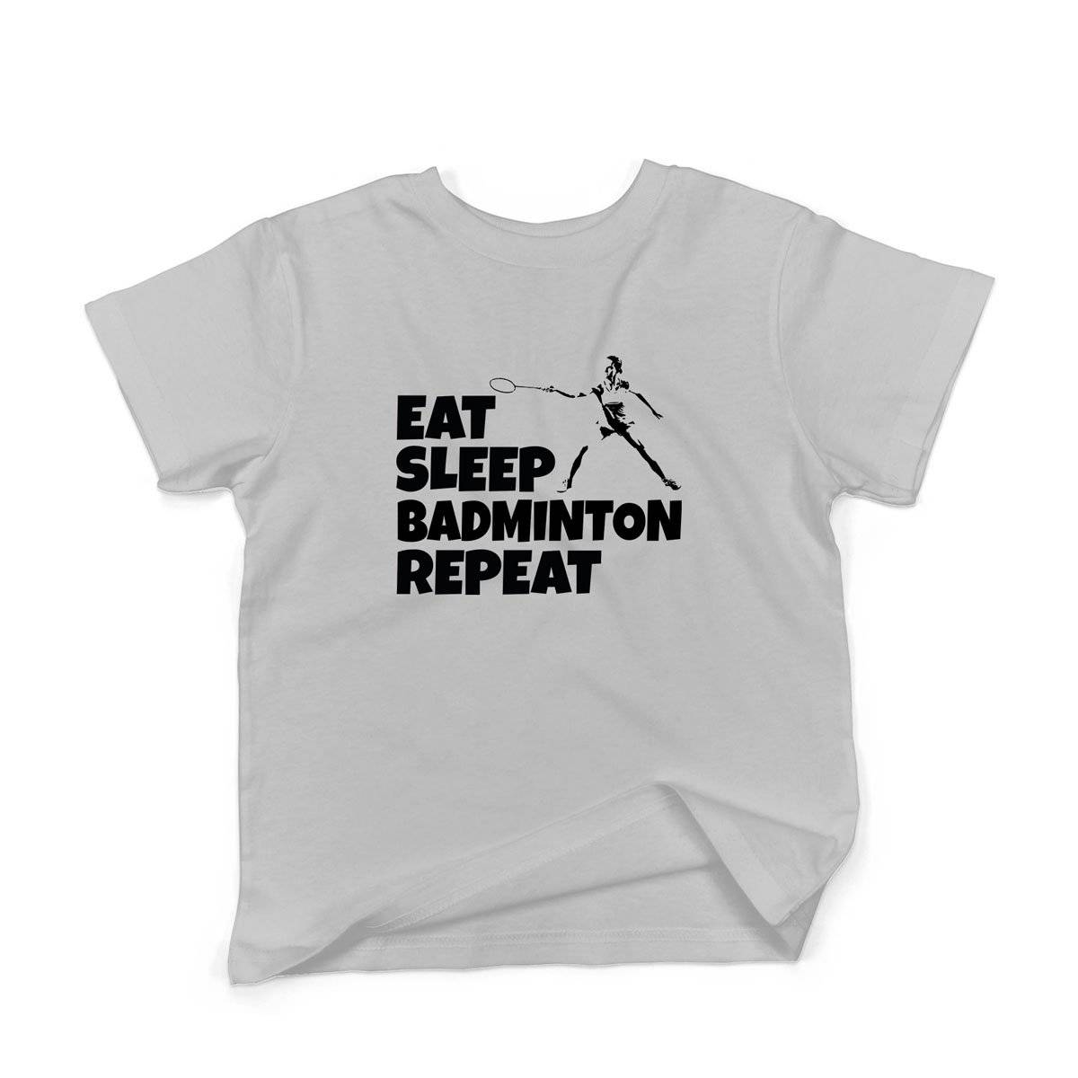 Epic Label Tshirt Eat Sleep Badminton Repeat T-Shirt Enfant