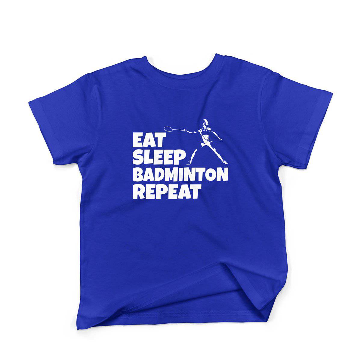 Epic Label Tshirt Eat Sleep Badminton Repeat T-Shirt Enfant