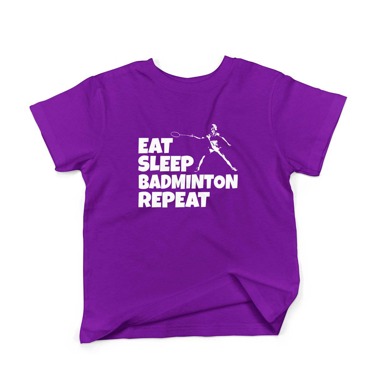 Epic Label Tshirt Eat Sleep Badminton Repeat T-Shirt Enfant