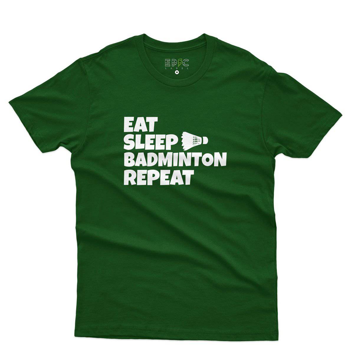 Epic Label Tshirt Eat Sleep Badminton Repeat T-Shirt Pour Homme