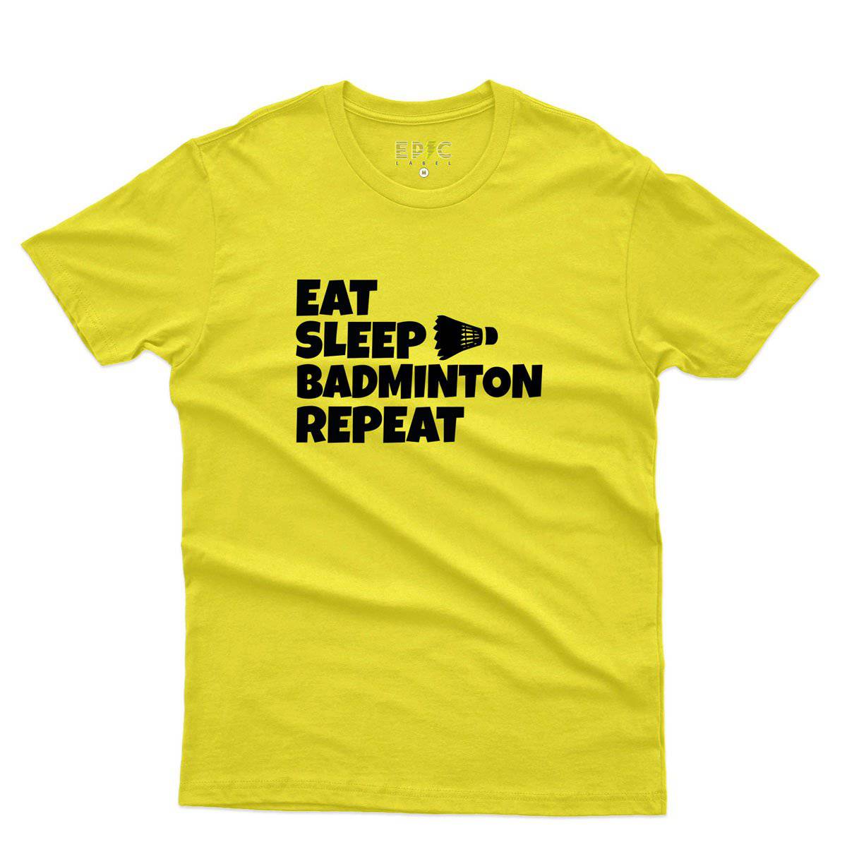 Epic Label Tshirt Eat Sleep Badminton Repeat T-Shirt Pour Homme