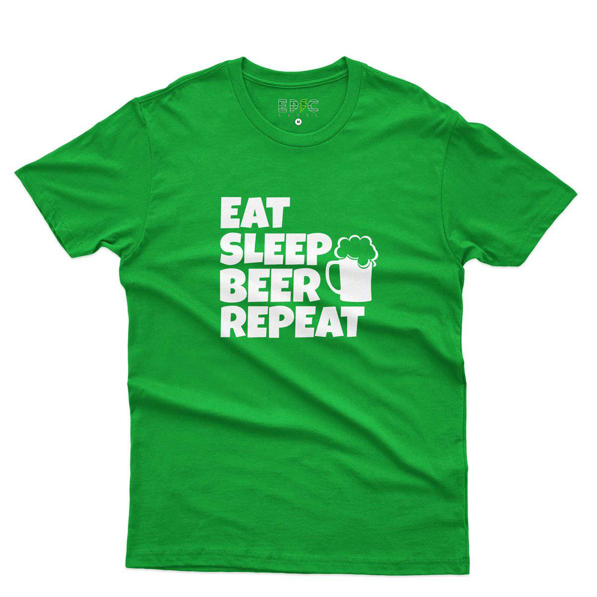 Epic Label Tshirt Eat Sleep Beer Repeat T-Shirt Pour Homme