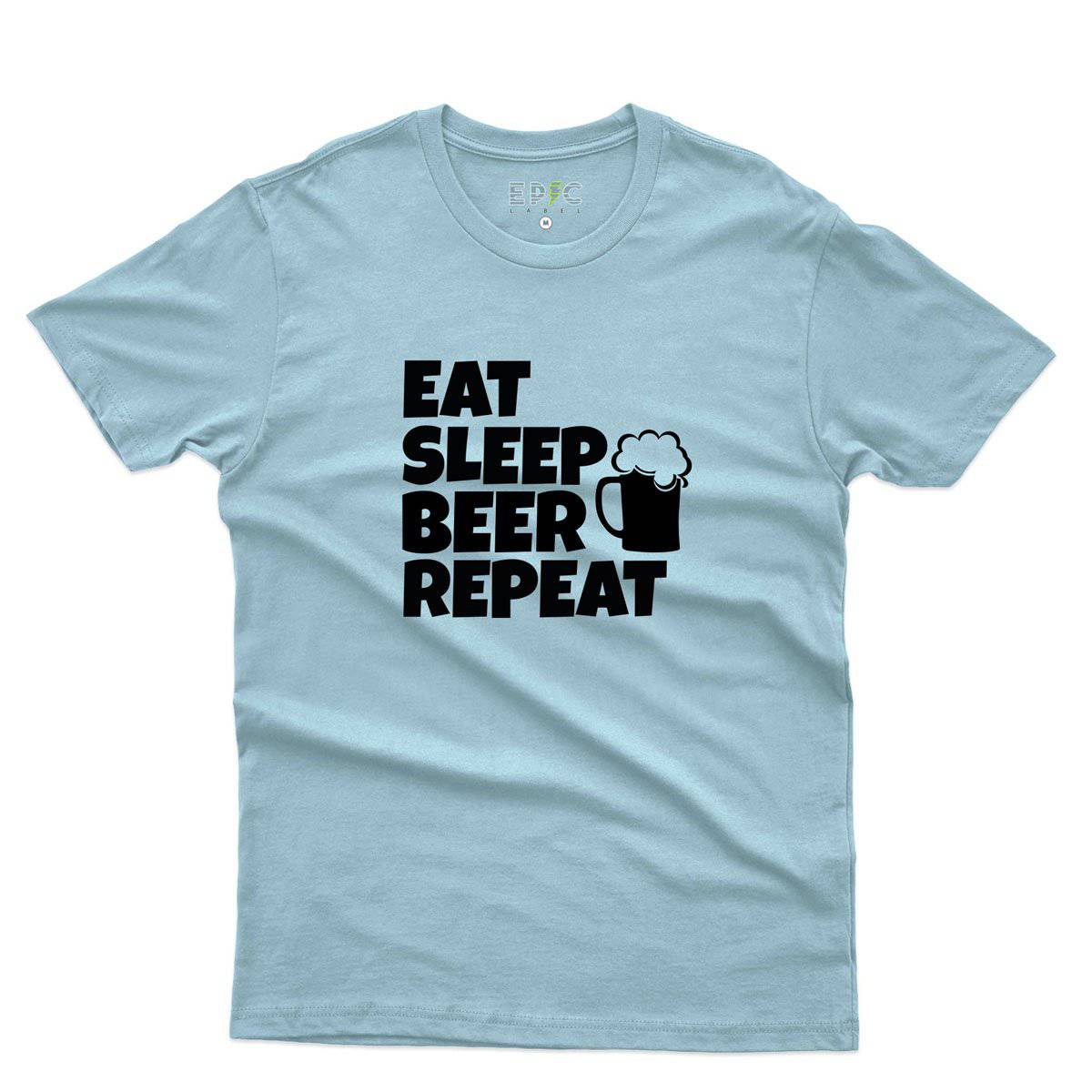 Epic Label Tshirt Eat Sleep Beer Repeat T-Shirt Pour Homme