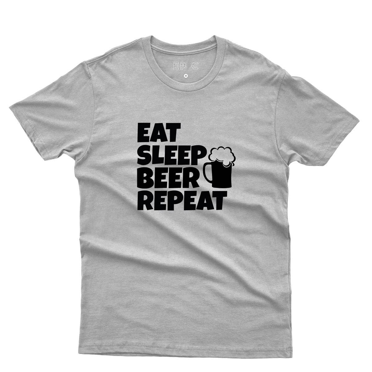 Epic Label Tshirt Eat Sleep Beer Repeat T-Shirt Pour Homme