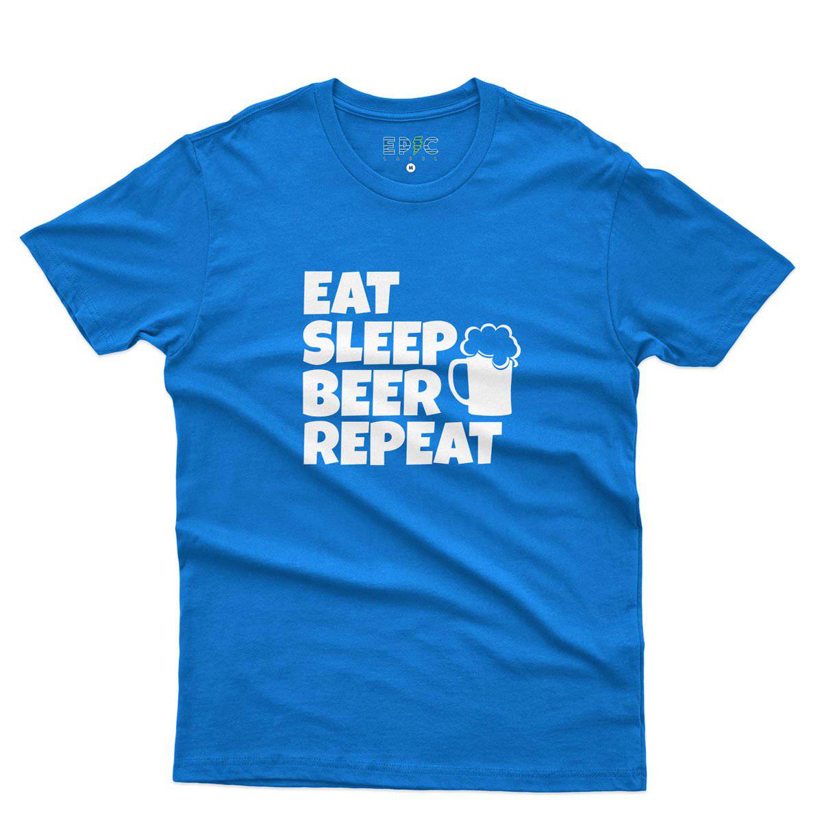 Epic Label Tshirt Eat Sleep Beer Repeat T-Shirt Pour Homme
