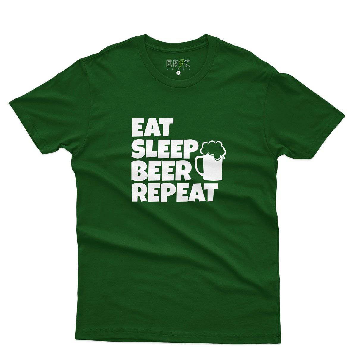 Epic Label Tshirt Eat Sleep Beer Repeat T-Shirt Pour Homme
