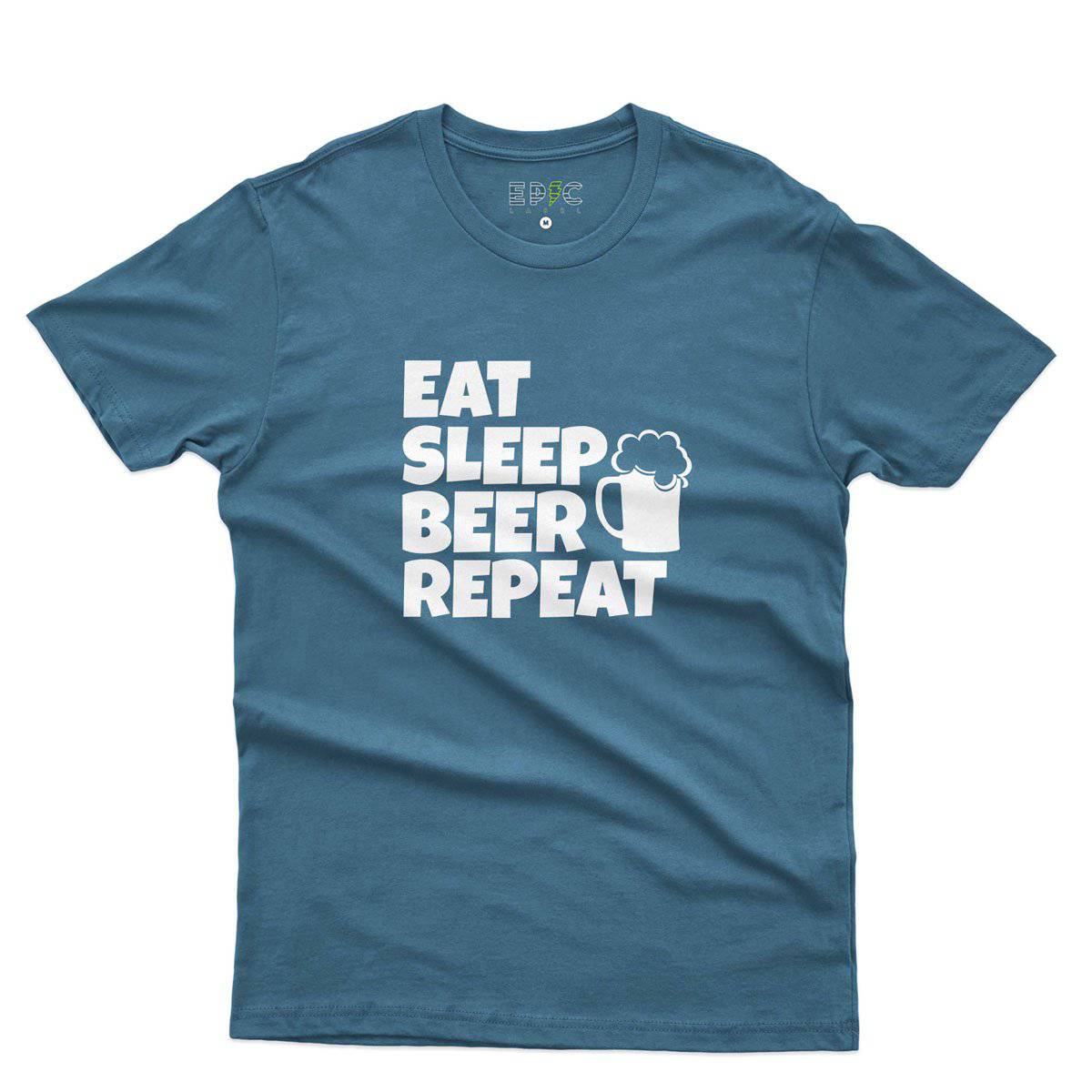 Epic Label Tshirt Eat Sleep Beer Repeat T-Shirt Pour Homme