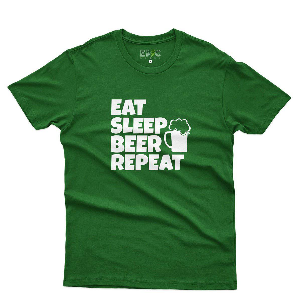 Epic Label Tshirt Eat Sleep Beer Repeat T-Shirt Pour Homme